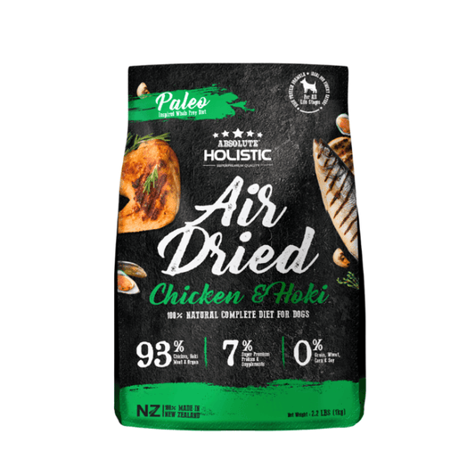 Absolute Holistic Air Dried Dog Food Grand Praire Chicken & Hoki 1kg