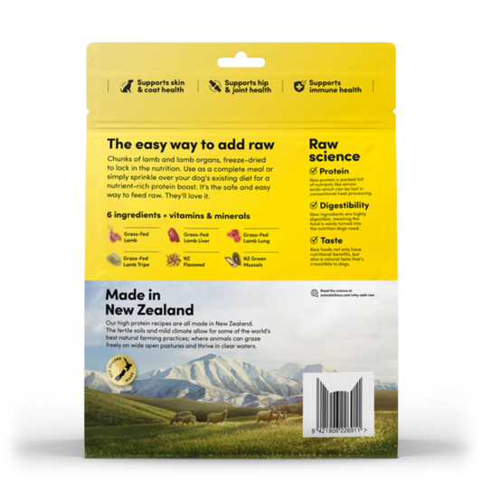 Animals Like Us Meal or Mixer Grass-Fed Lamb & Lamb Tripe Freeze Dried Dog Food