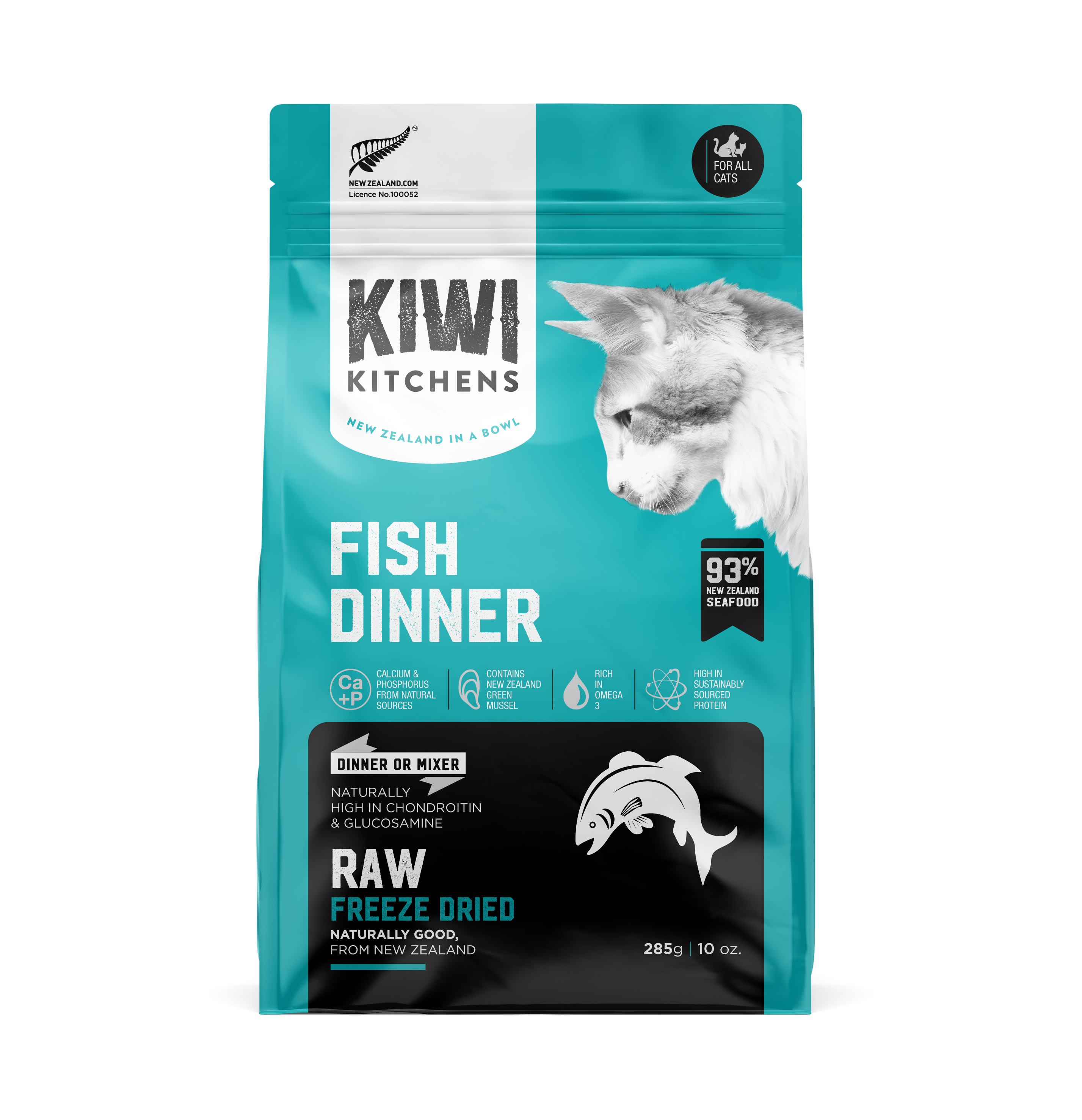 KIWI KITCHENS RAW Freeze Dried Fish Dinner Cat Food