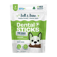 Bell & Bone Dog Dental Sticks Chicken Mint & Seaweed Small