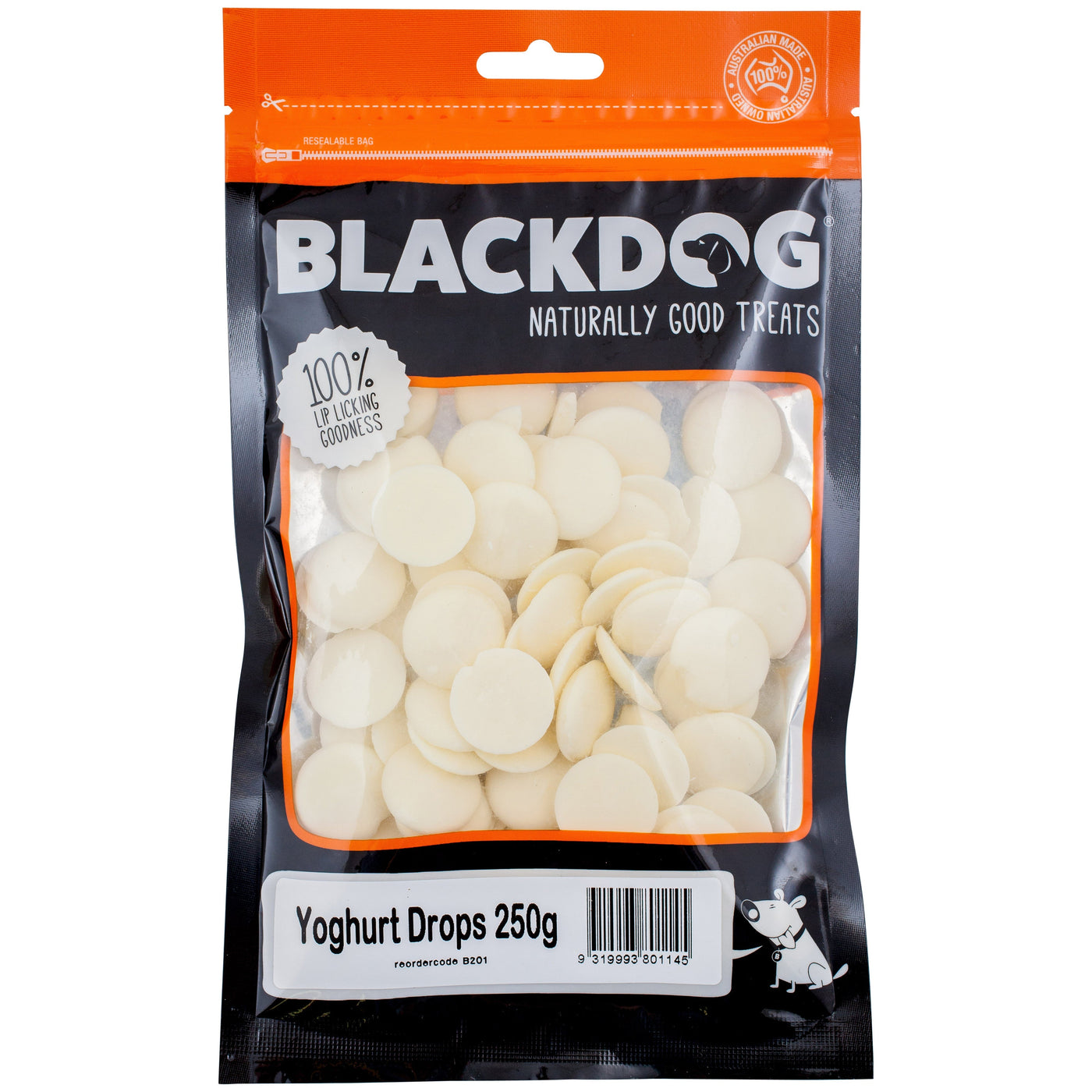 Blackdog Yoghurt Drops Dog Treats 250g