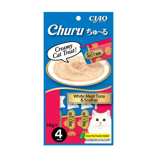 CIAO Churu Cat Treats Tuna & Scallop 14gx4pcs