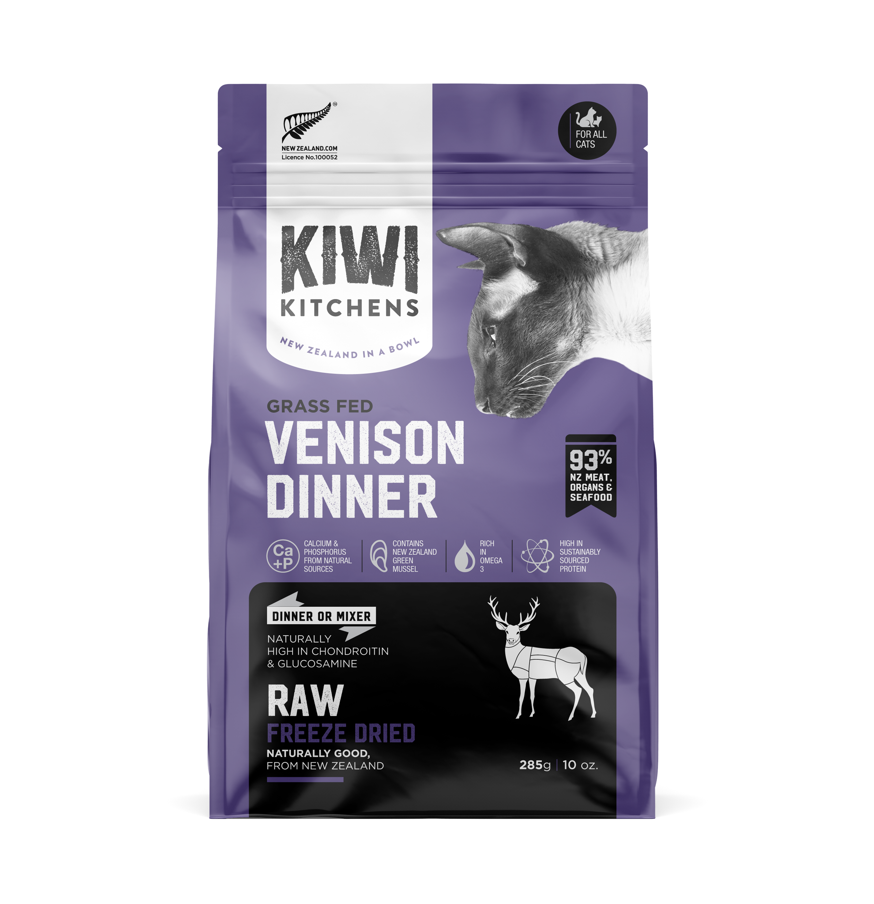 KIWI KITCHENS RAW Freeze Dried Venison Dinner Cat Food