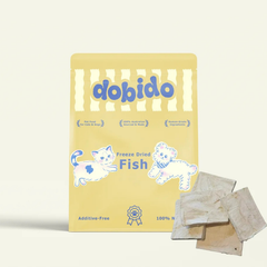 DOBIDO Freeze Dried Alaskan Pollock Cod Dog Cat Treats 60g