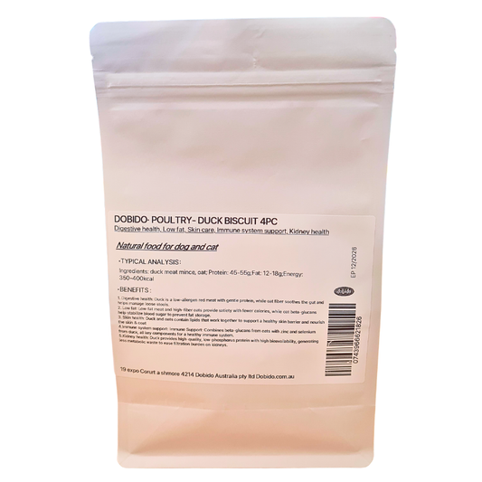 DOBIDO Freeze Dried Duck Biscuit Dog Cat Treats 4pcs