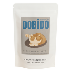 DOBIDO Freeze Dried Mackerel Fillet Dog Cat Treats 3pcs