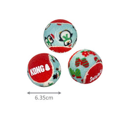 KONG Holiday SqueakAir Balls Medium 6PK Christmas Dog Toy