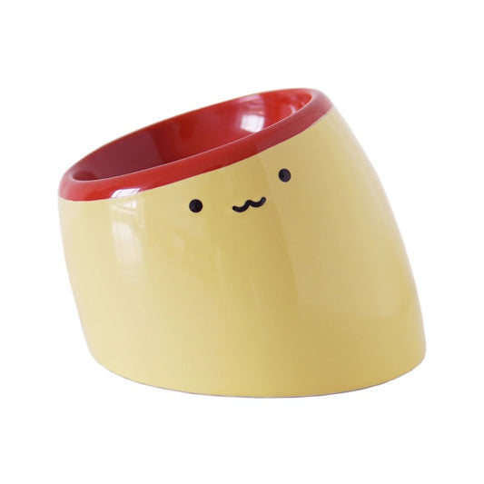 PURROOM Elevated Pudding Ceramic Pet Bowl