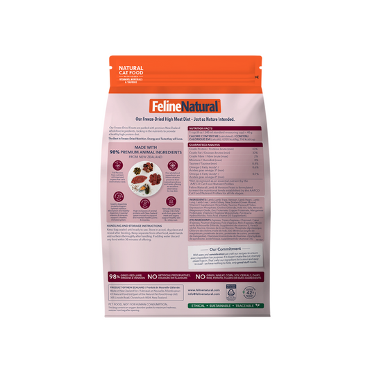 Feline Natural Lamb & Venison Feast Freeze-Dried Cat Food