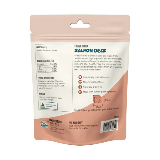 Freecat Freeze Dried Salmon Cubes Cat Treats 50g