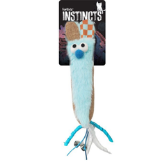 Furkidz Cat Toy Slinky Rabbit Light Blue 19cm