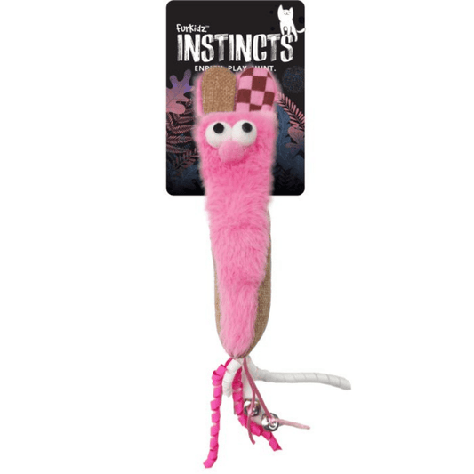 Furkidz Cat Toy Slinky Rabbit Pink 19cm