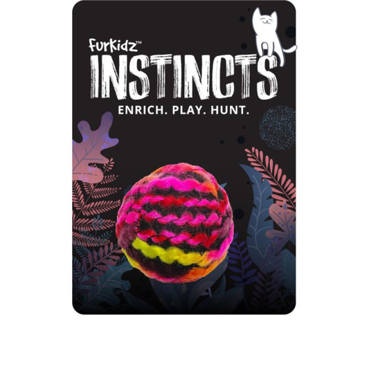 Furkidz Cat Toy Woolly Ball Pink 5cm