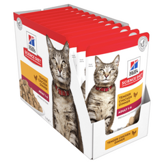 Hills Science Diet Chicken Adult Cat Wet Pouch 85gx12