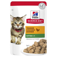 Hills Science Diet Chicken Kitten Wet Pouch 85g x12