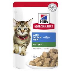 Hills Science Diet Ocean Fish Kitten Wet Pouch 85g x12