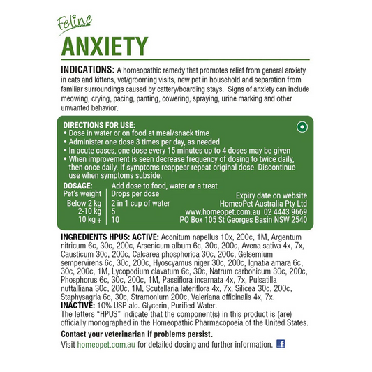 HomeoPet Feline Anxiety