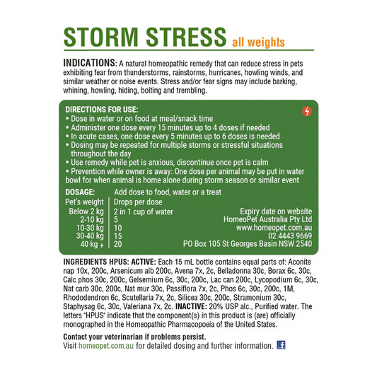 HomeoPet Storm Stress