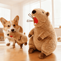 Hoopet Capybara Plush Squeaky Dog Toy