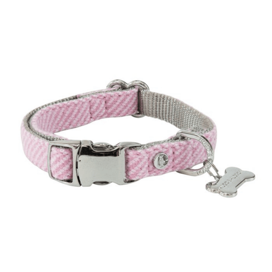Hugo & Hudson Herringbone Collar Pink