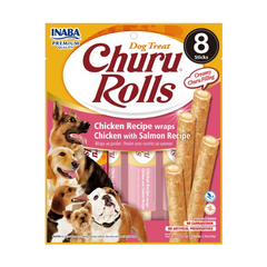 Inaba Churu Rolls 鸡肉卷配三文鱼食谱