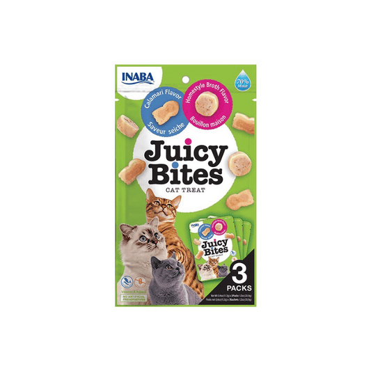 Inaba Juicy Bites Calamari & Homestyle Broth Flavours Cat Treats 33.9g