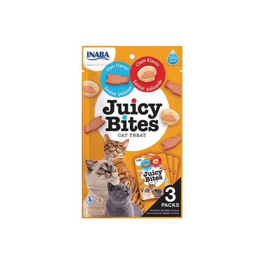 Inaba Juicy Bites Fish & Clam Flavours Cat Treats 33.9g