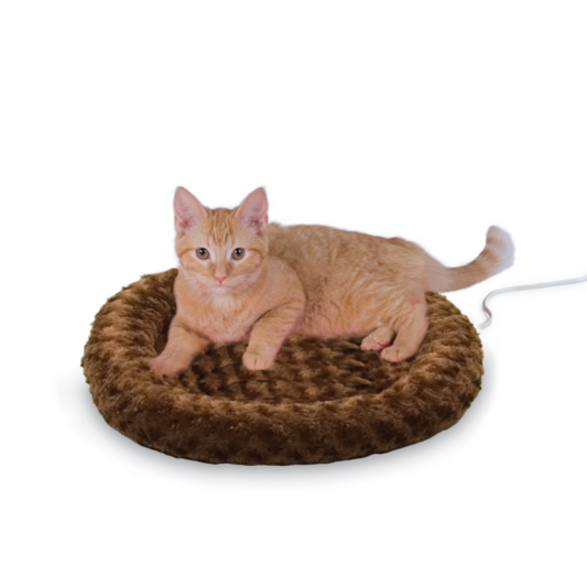K&H Thermo Kitty Heated Bed Fashion Mocha 45cm 4w