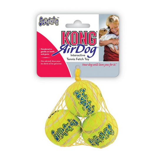 KONG AirDog Squeaker Balls Dog Fetch Toy XSmall 3PACK