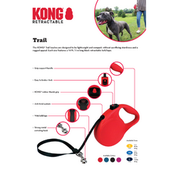 KONG Trail 黑色伸缩牵引绳