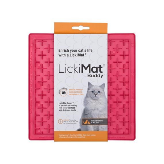 LickiMat Buddy Slow Feeder Mat Pink