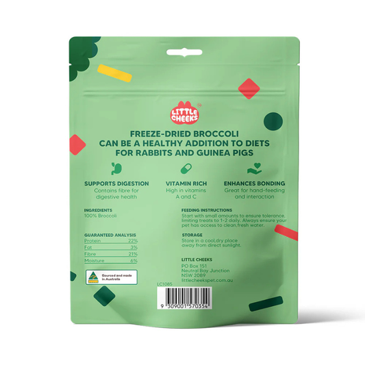 Little Cheeks Freeze Dried Broccoli for Small Animals 10g