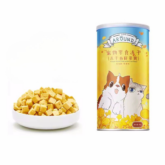 Love Around Freeze Dried Egg Yolk with Fish Roes Cat and Dog Treat 80g
