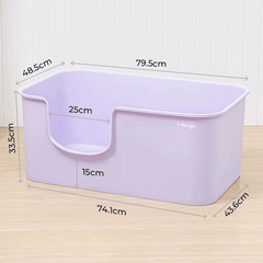 Mango Open Oversized Splash-Proof Giant Cat Litter Box