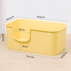 Mango Open Oversized Splash-Proof Giant Cat Litter Box