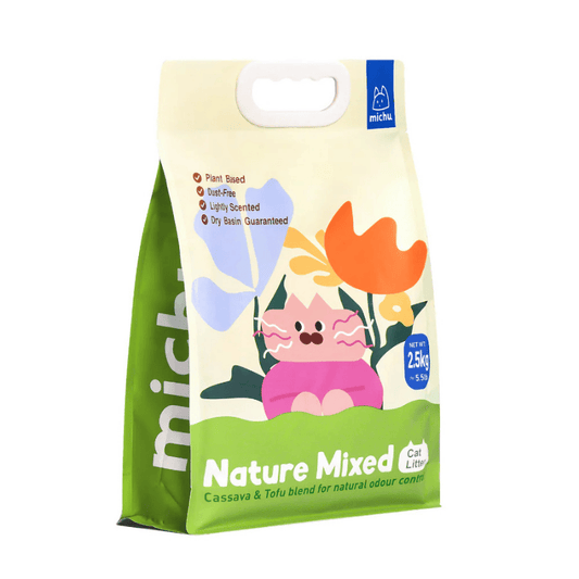 Michu Nature Mixed Cat Litter –Tofu & Cassava 2.5kg/6L