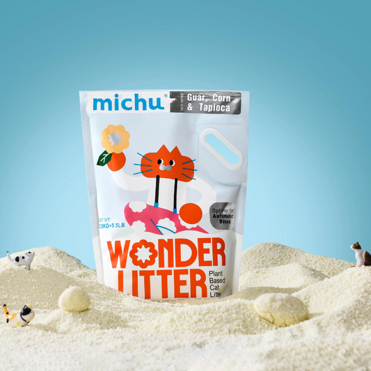Michu Wonder Litter Plant-Based & Auto-Box Friendly Cat Litter 2.5kg/6L