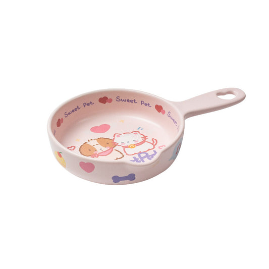NIANGAO Cute Pet Bowl Mini Pan Pink