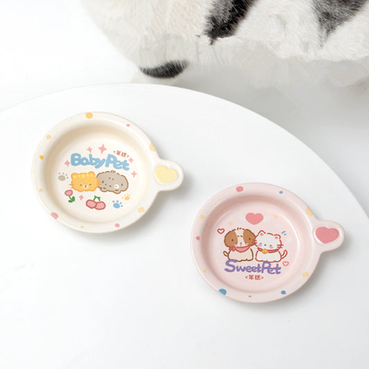 NIANGAO Cute Pet Bowl Mini Pot Pink