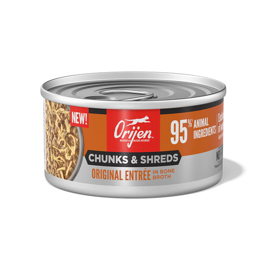 Orijen Chunks & Shreds Original ENTRÉE in Bone Broth Cat Wet Food Can 85g