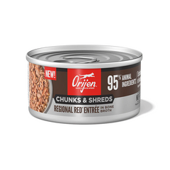 Orijen Chunks & Shreds Regional Red ENTRÉE in Bone Broth Cat Wet Food Can 85g