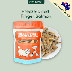 PAWCKET Freeze Dried Raw Finger Salmon Dog Cat Treats 50g