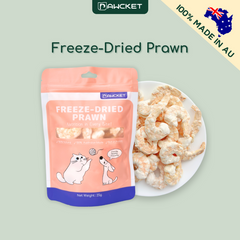 PAWCKET Freeze Dried Raw Prawn Dog Cat Treats 25g