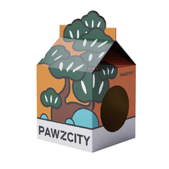 PAWZCITY Tetra-Pak Cat Scratcher House - Pine
