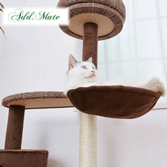Petio Add Mate Check Cat Scratching Tree Tower Tall 126cm