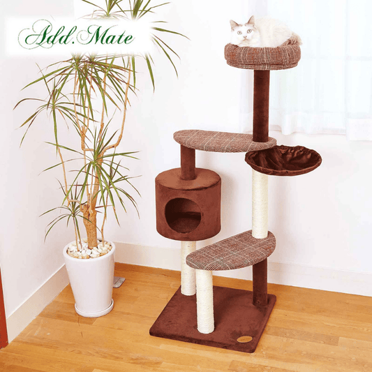 Petio Add Mate Check Cat Scratching Tree Tower Tall 126cm