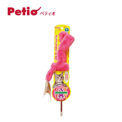 Petio Cat Teaser Wand Fluffy Wriggle Pink