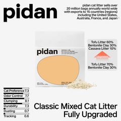 Pidan Composite Original Tofu + Bentonite + Cassava Clumping Cat Litter 7L/3.6kg New