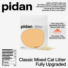 Pidan Composite Original Tofu + Bentonite + Starch Clumping Cat Litter 7L/3.6kg