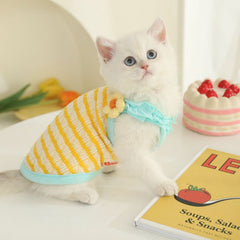 Pikapet Cat Vest Yellow Flower